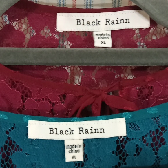 2 Black Rainn Beautiful Blousy Tops - Picture 6 of 12
